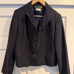 Navy Pinstripe 3 piece pantsuit: jacket. skirt, and pants! Versatile…